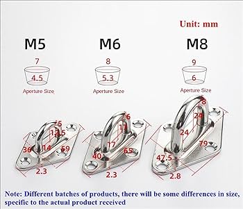 Amazon.co.jp: zydedp M5 M6 M8 304 ステンレススチール U字型